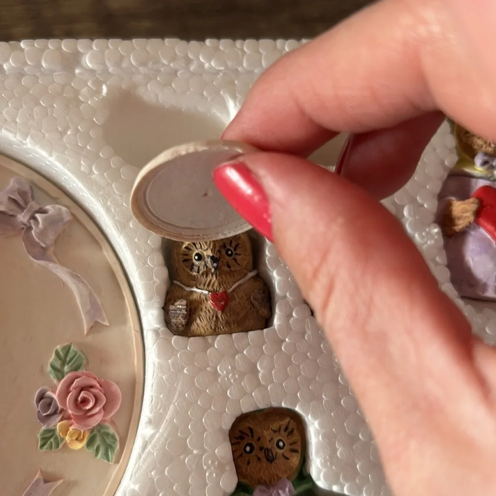 Collectible Teddy Bear Tea Set - Pink and Cream